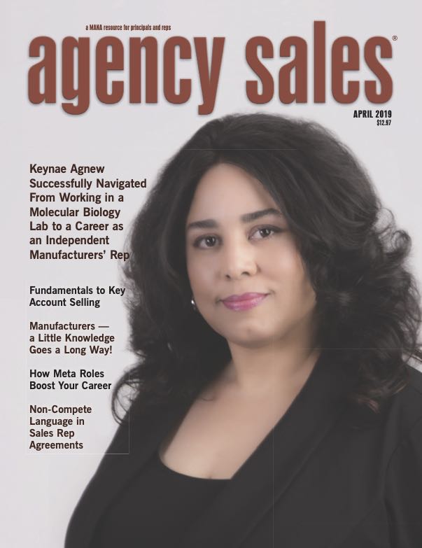 Agency Sales magazine cover featuring Agnew