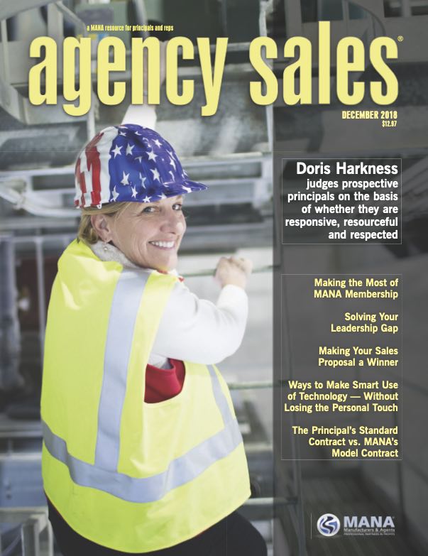 Agency Sales magazine cover featuring Harkness